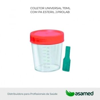 COLETOR UNIVERSAL 70ML COM PA ESTERIL J.PROLAB
