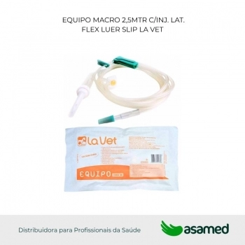 EQUIPO MACRO 2,5MTR C/INJ. LAT. FLEX LUER SLIP LA VET