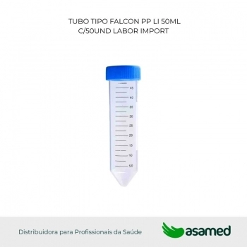 TUBO TIPO FALCON PP LI 50ML C/50UND LABOR IMPORT