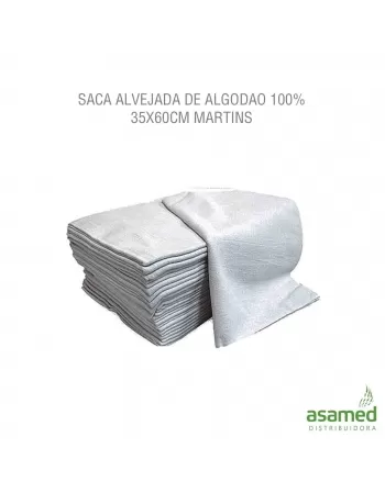 SACA ALVEJADA DE ALGODAO 100% 35X60CM MARTINS
