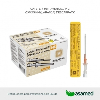 CATETER INTRAVENOSO 14G (2,0X45MM)(LARANJA) DESCARPACK