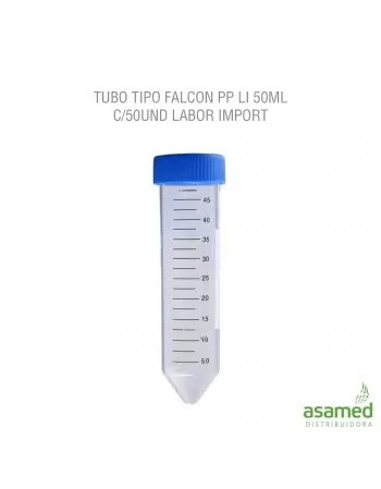 TUBO TIPO FALCON PP LI 50ML C/50UND LABOR IMPORT