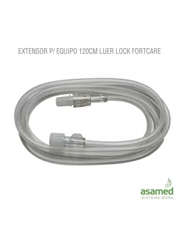 EXTENSOR P/ EQUIPO 120CM LUER LOCK FORTCARE