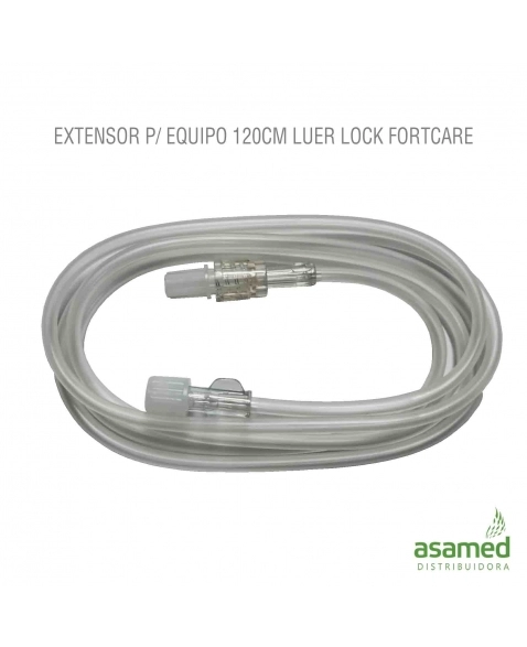 EXTENSOR P/ EQUIPO 120CM LUER LOCK FORTCARE