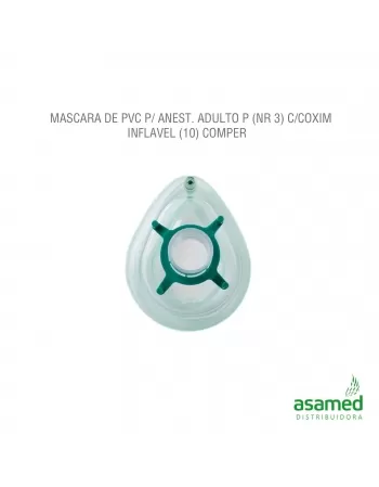 MASCARA DE PVC P/ ANEST. (NR 3) ADULTO P C/COXIM INFLAVEL COMPER