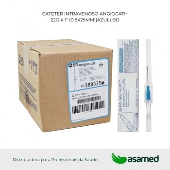 CATETER INTRAVENOSO ANGIOCATH 22G X 1" (0,8X25MM)(AZUL) BD