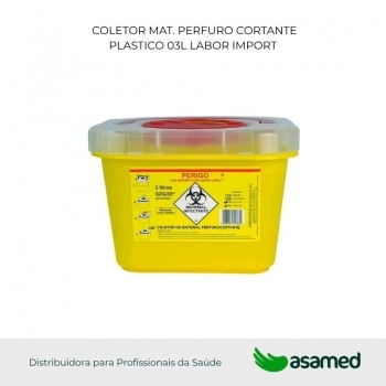 COLETOR MAT. PERFURO CORTANTE PLASTICO 03L LABOR IMPORT