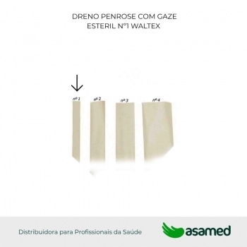 DRENO PENROSE COM GAZE ESTERIL Nº1 WALTEX