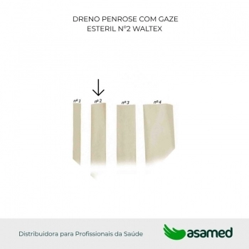DRENO PENROSE COM GAZE ESTERIL Nº2 WALTEX