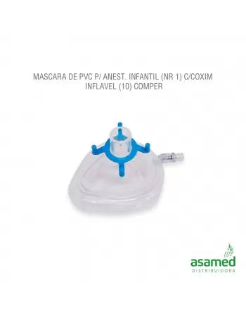 MASCARA DE PVC P/ ANEST. (NR 1) INFANTIL C/COXIM INFLAVEL COMPER
