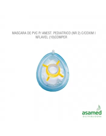 MASCARA DE PVC P/ ANEST. (NR 2) PEDIATRICO C/COXIM INFLAVEL COMPER
