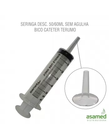 SERINGA DESC. 50/60ML SEM AGULHA BICO CATETER TERUMO