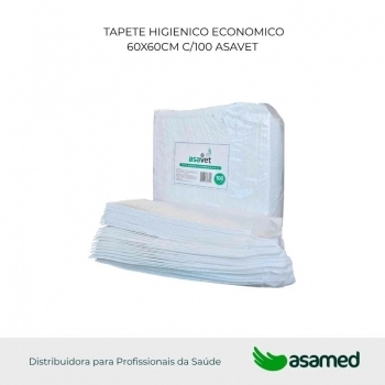 TAPETE HIGIENICO ECONOMICO 60X60CM C/100 ASAVET