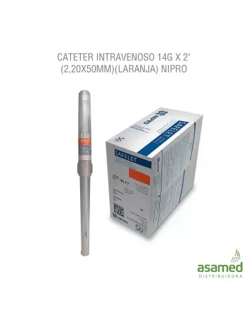 CATETER INTRAVENOSO 14G X 2" (2,20X50MM)(LARANJA) NIPRO