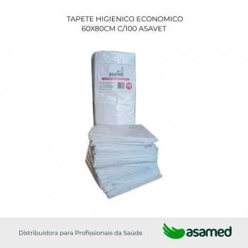 TAPETE HIGIENICO ECONOMICO 60X80CM C/100 ASAVET