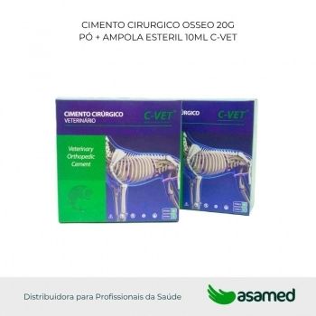 CIMENTO CIRURGICO OSSEO 20G PÓ + AMPOLA ESTERIL 10ML C-VET
