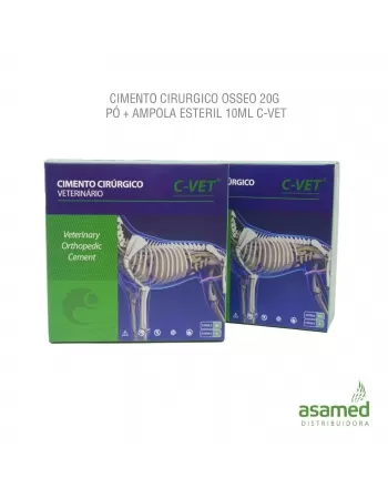 CIMENTO CIRURGICO OSSEO 20G PÓ + AMPOLA ESTERIL 10ML C-VET