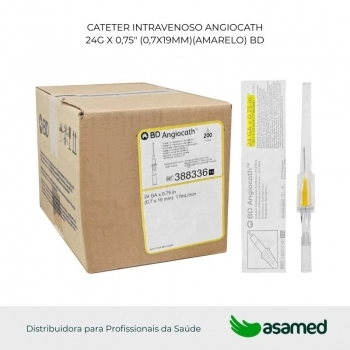 CATETER INTRAVENOSO ANGIOCATH 24G X 0,75" (0,7X19MM)(AMARELO) BD