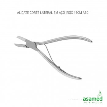 ALICATE CORTE LATERAL EM AÇO INOX 14CM ABC
