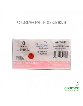 FIO ALGODAO 0 S/AG. 15X45CM BIOLINE