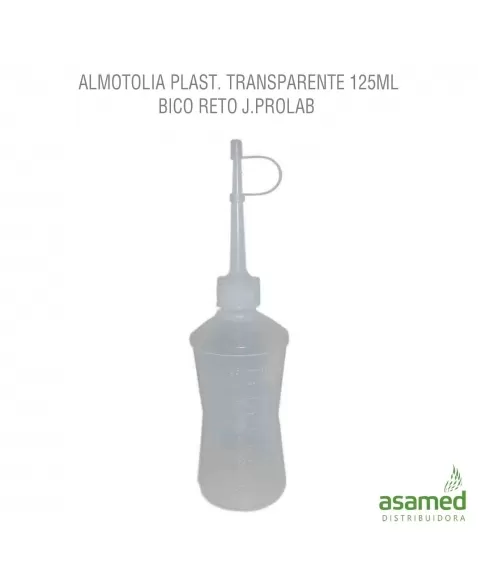 ALMOTOLIA PLAST. TRANSPARENTE 125ML BICO RETO J.PROLAB