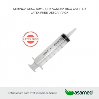 SERINGA DESC. 60ML SEM AGULHA BICO CATETER LATEX FREE DESCARPACK