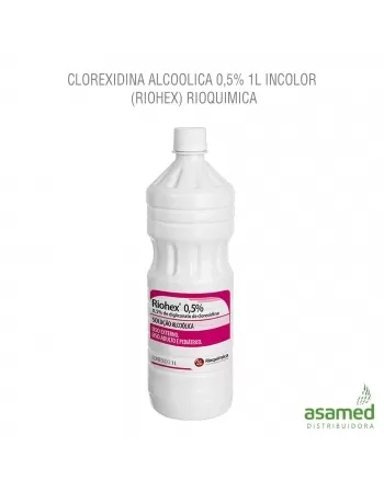 CLOREXIDINA ALCOOLICA 0,5% 1L INCOLOR (RIOHEX) RIOQUIMICA