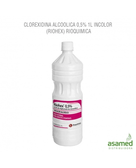 CLOREXIDINA ALCOOLICA 0,5% 1L INCOLOR (RIOHEX) RIOQUIMICA