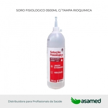 SORO FISIOLOGICO 0500ML C/ TAMPA RIOQUIMICA