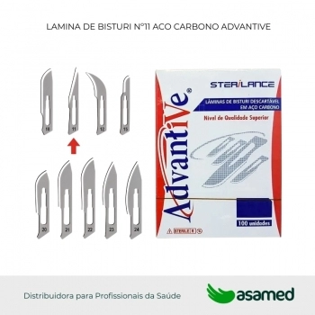 LAMINA DE BISTURI Nº11 ACO CARBONO ADVANTIVE