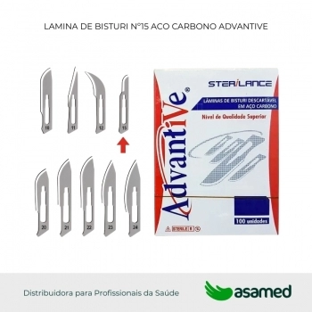 LAMINA DE BISTURI Nº15 ACO CARBONO ADVANTIVE