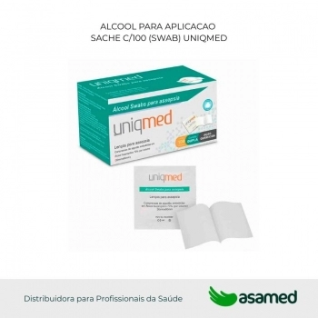 ALCOOL PARA APLICACAO SACHE C/100 (SWAB) UNIQMED