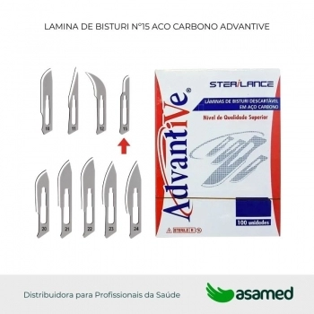 LAMINA DE BISTURI Nº15 ACO CARBONO ADVANTIVE