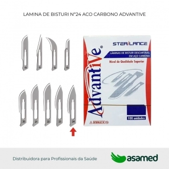 LAMINA DE BISTURI Nº24 ACO CARBONO ADVANTIVE