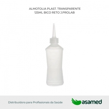 ALMOTOLIA PLAST. TRANSPARENTE 125ML BICO RETO J.PROLAB