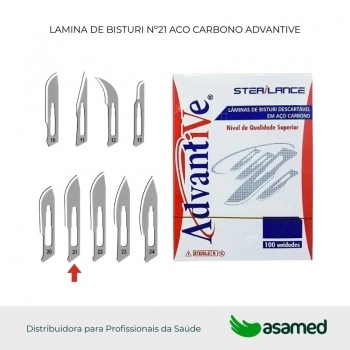 LAMINA DE BISTURI Nº21 ACO CARBONO ADVANTIVE