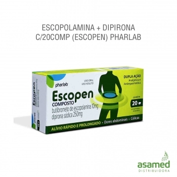 ESCOPOLAMINA + DIPIRONA C/20COMP (ESCOPEN) PHARLAB