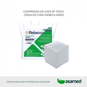 COMPRESSA DE GAZE 9F 7,5X7,5 (14X22CM) C/500 REBECA AMED
