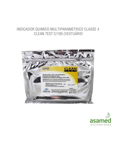 INDICADOR QUIMICO MULTIP CLASSE 4 (VESTUARIO) C/100 CLEAN TEST