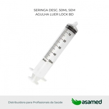 SERINGA DESC. 50ML SEM AGULHA LUER LOCK BD