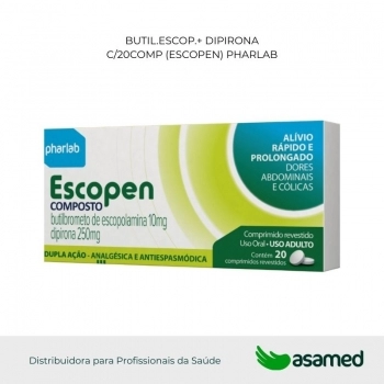 ESCOPOLAMINA + DIPIRONA C/20COMP (ESCOPEN) PHARLAB