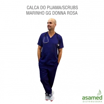 CALCA DO PIJAMA/SCRUBS MARINHO GG DONNA ROSA