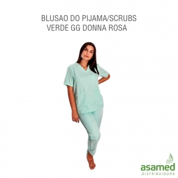 BLUSAO DO PIJAMA/SCRUBS VERDE GG DONNA ROSA