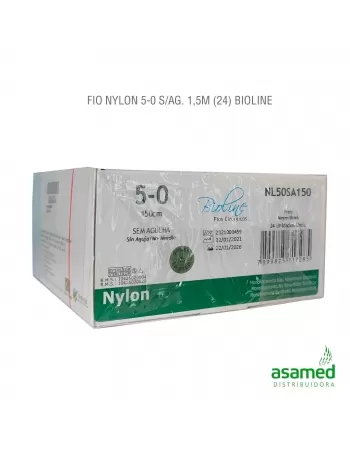 FIO NYLON 5-0 S/AG. 1,5M BIOLINE